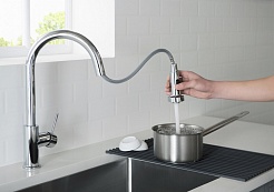 Timo Смеситель для кухни Saona 2316/00FL с выдвижной лейкой – фотография-4